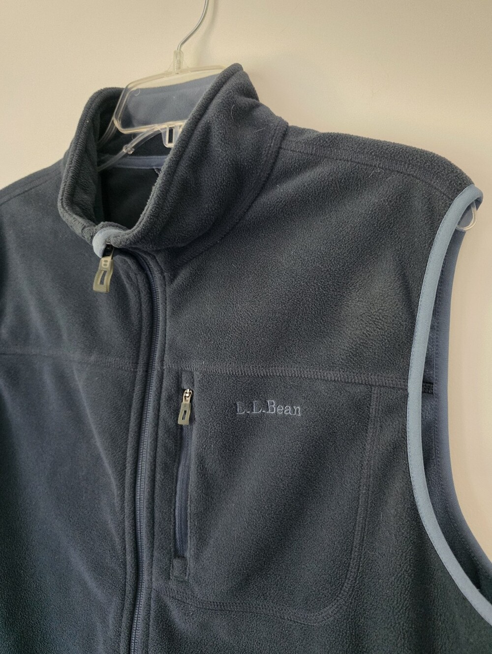 L.L. Bean Men's Navy Fleece Vest Mens M